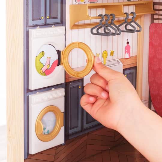 KidKraft Wooden Secret Reveal Mansion Dollhouse with Lights, Sounds & Accessories